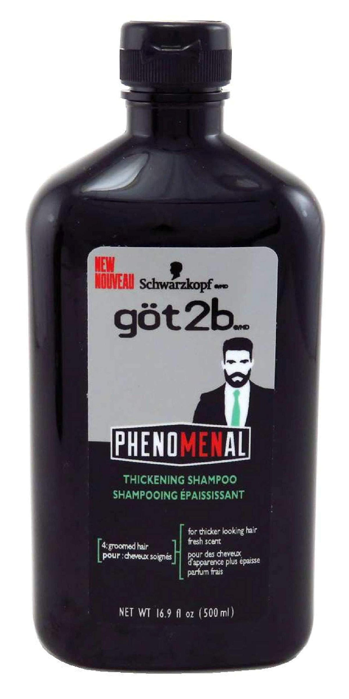 Got2B Phenomenal Thickening Shampoo bottle offering fuller-looking hair and refreshing scent.