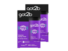 got2b Powder'ful Vol Style Powder application demonstrates easy root lift for fuller hair