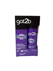 Got2B Powderful packaging demonstrates travel-friendly 2-pack for on-the-go styling.