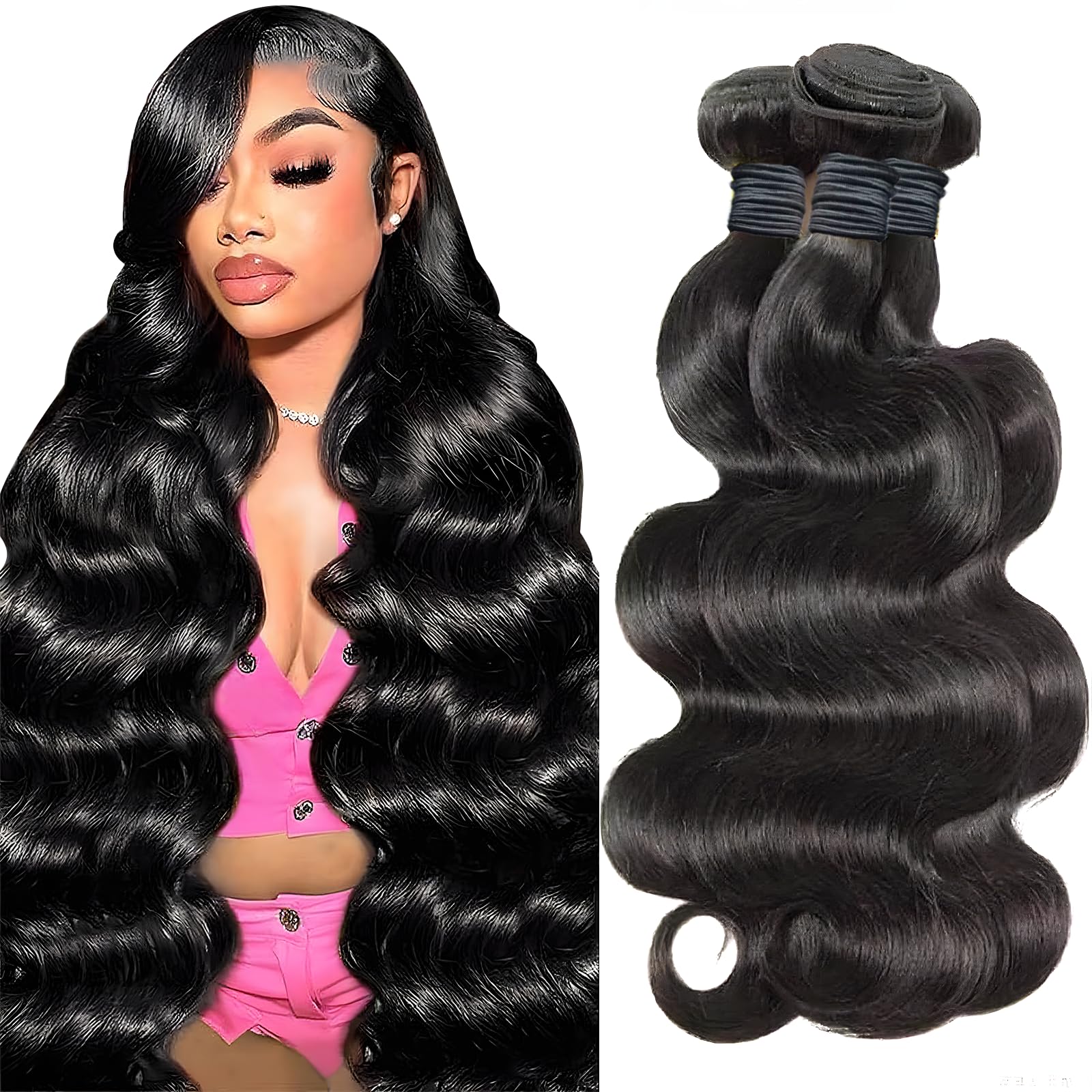 Gotcosy 14A body wave bundles 20in closeup show natural luster for seamless installs.
