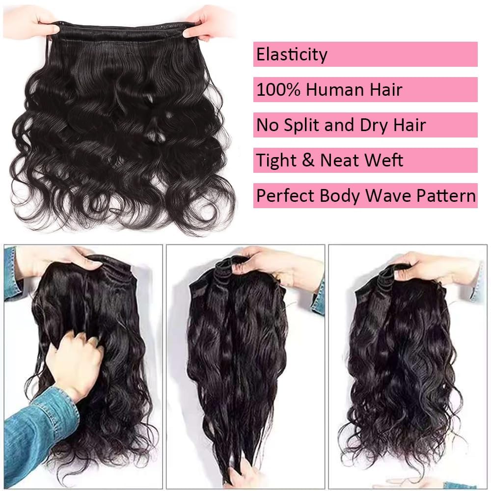 Gotcosy 14A body wave bundles 22in weft detail highlight durability and tangle-free wear.
