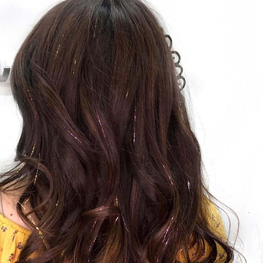 GOTDYA color variety beads on model hair for practical extension look