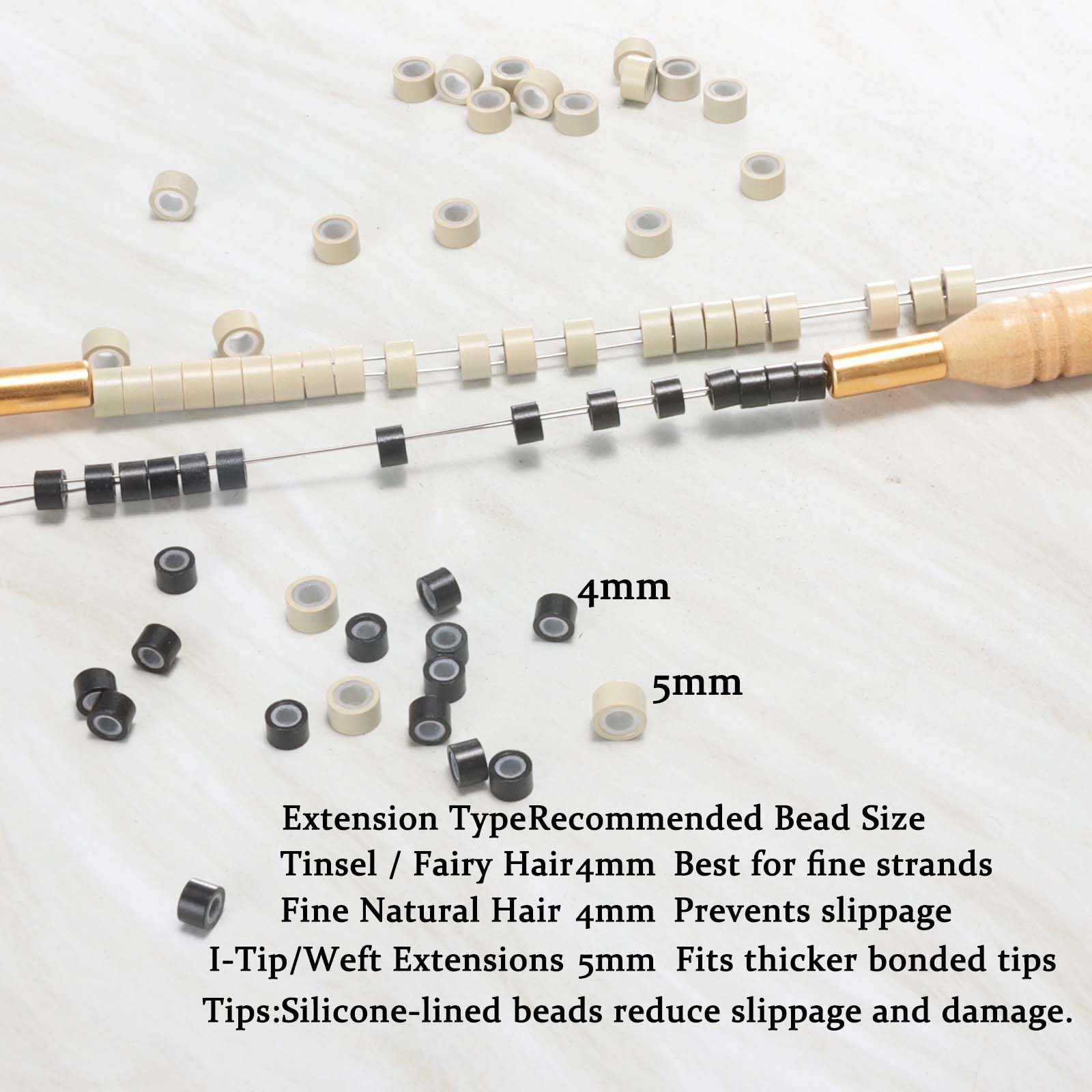 GOTDYA hair extension installation demonstration highlighting secure bead method