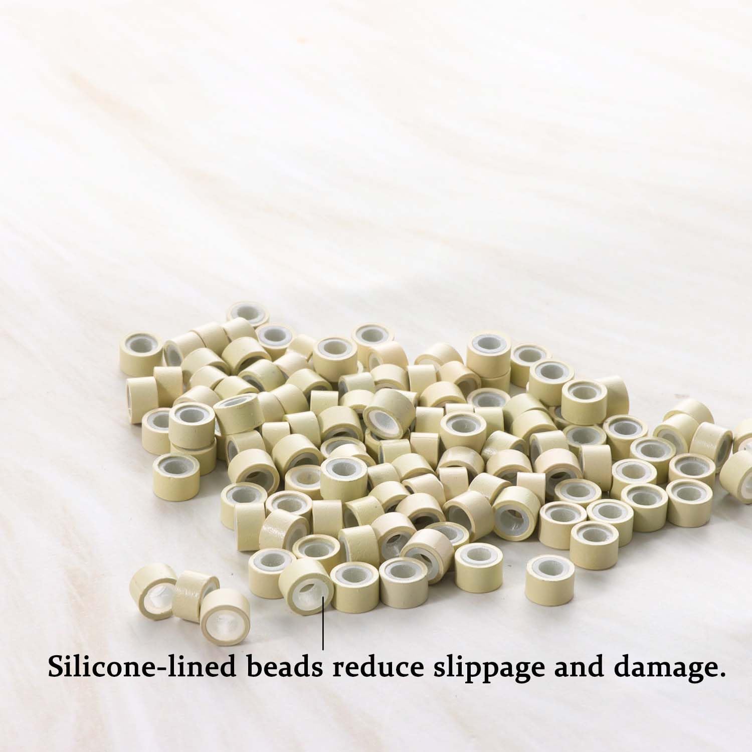 GOTDYA silicone-lined micro-rings closeup showing gentle grip for comfortable wear