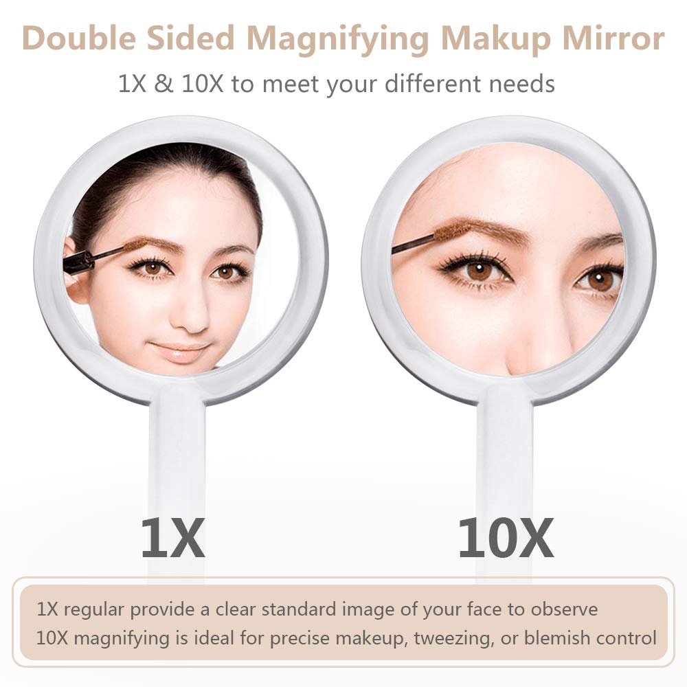 Gotofine 10x magnification close-up for precise tweezing, shaving, and skincare routines.