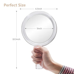 Gotofine-tabletop stand mirror allows hands-free grooming on vanity or desk.