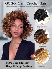 GOWIT Gogo Curl ombre brown blonde showcases color range for versatile styles.