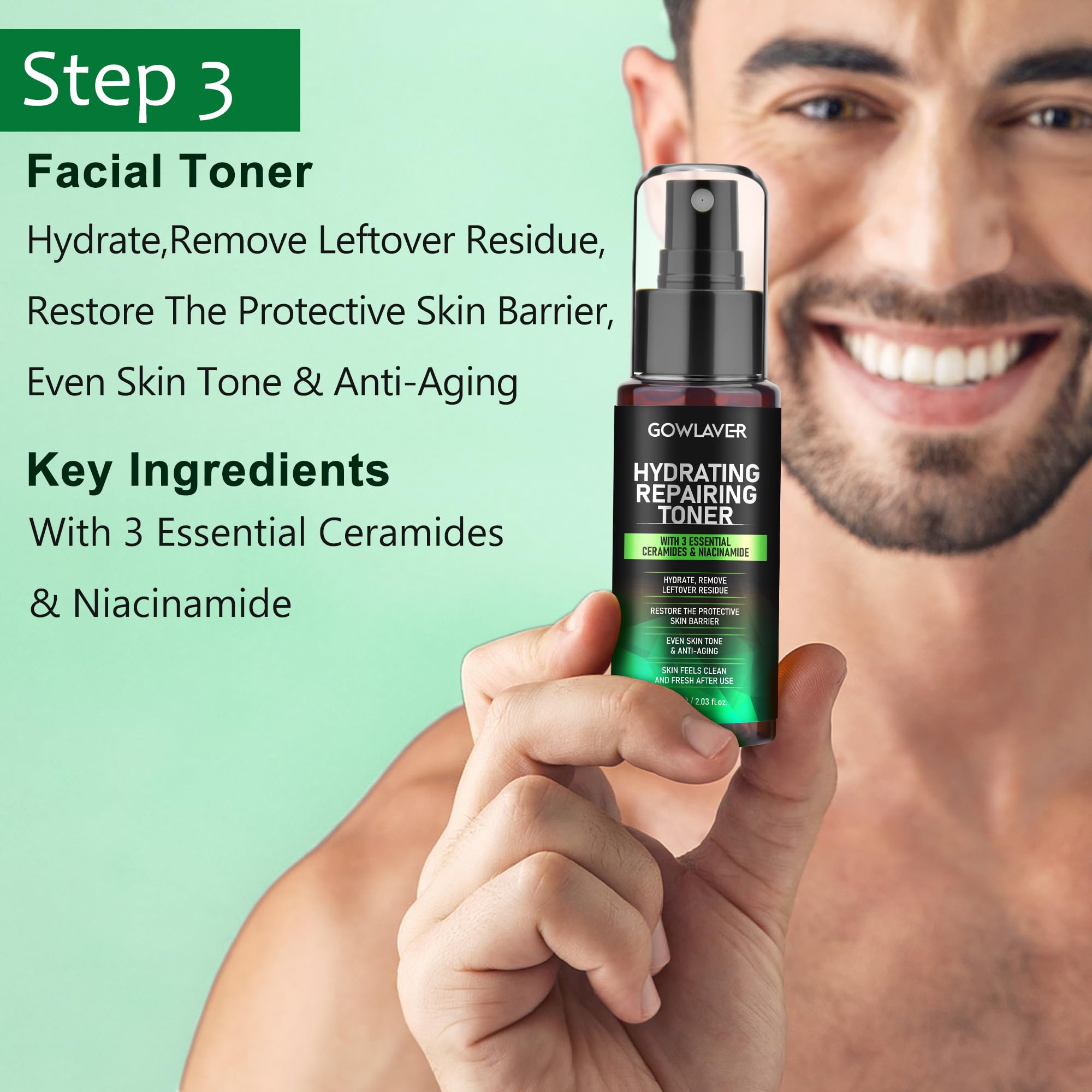 GOWLAVER facial scrub texture shot reveals gentle exfoliation for smoother skin
