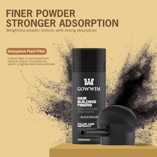 gowwim natural ingredients hair fibers promote gentle scalp-friendly results.