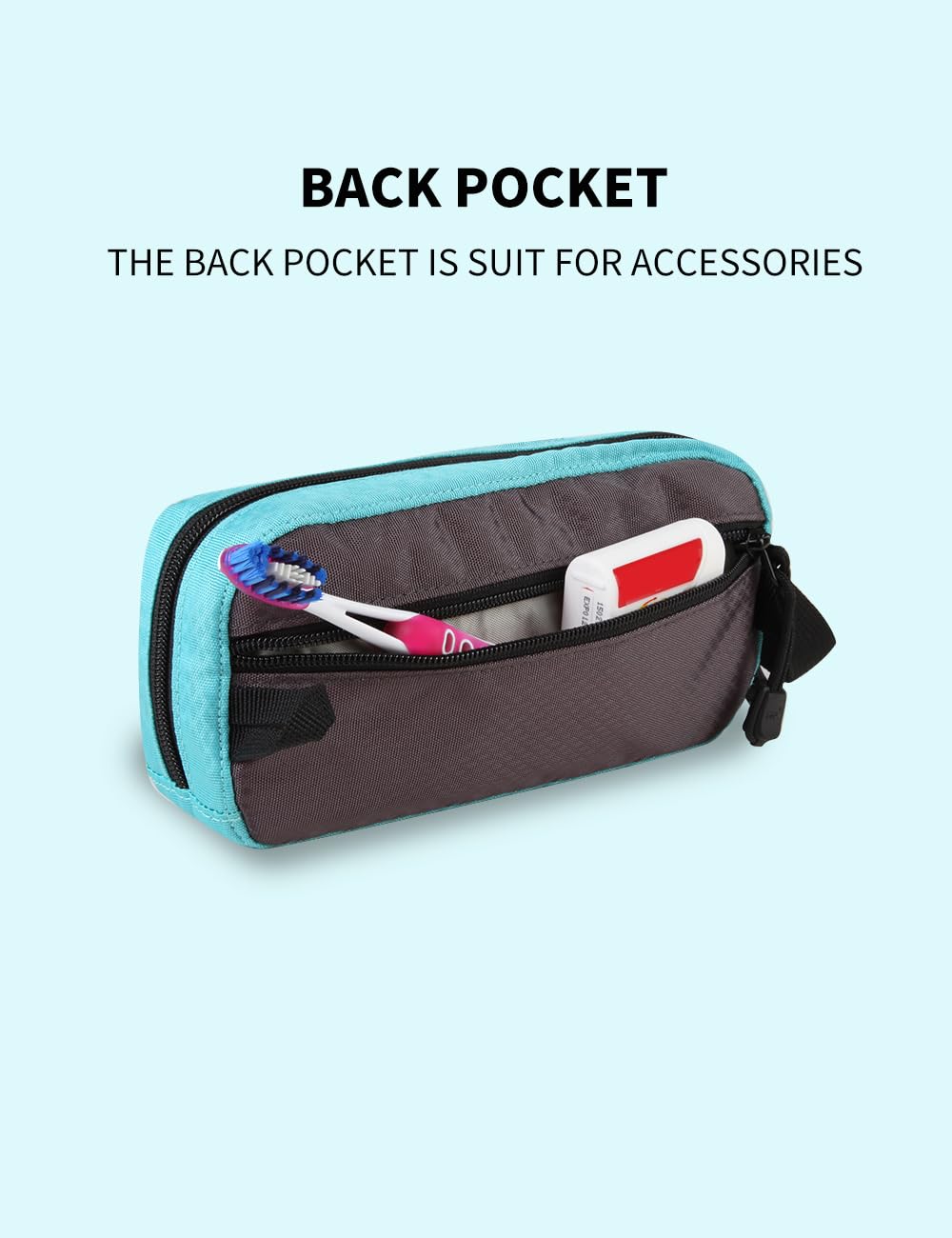 GOX Dopp kit hanging hook demonstrates easy access in bathrooms