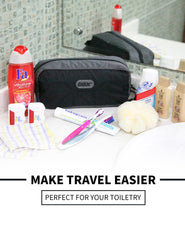 GOX Dopp kit open compartments displaying multiple pockets for tidy travel essentials.