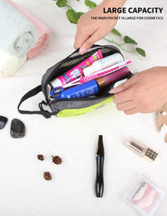 GOX Dopp Kit side pocket organization separates toothbrushes and razors for easy packing.