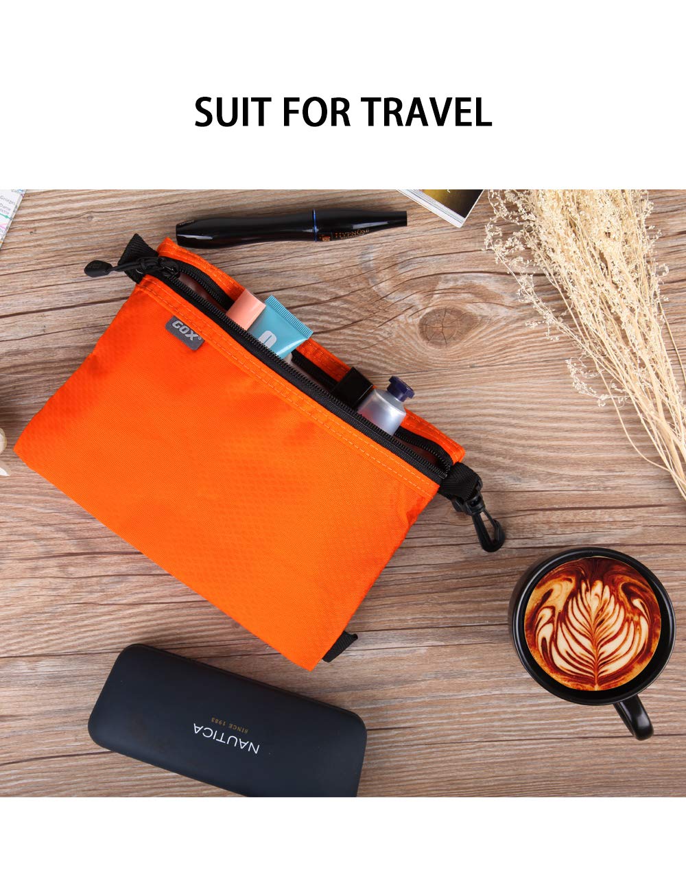 GOX Dopp kit zipper closeup emphasizes durable YKK zipper and smooth operation