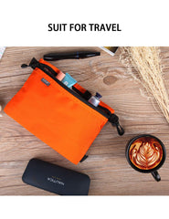 GOX Dopp kit zipper closeup emphasizes durable YKK zipper and smooth operation