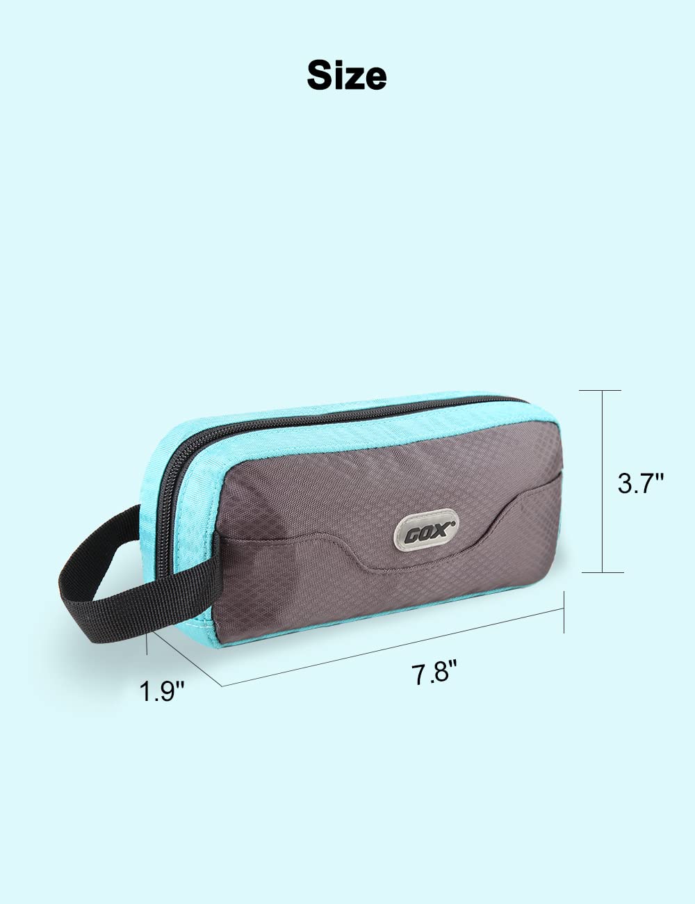 GOX toiletry bag interior layout reveals spacious main compartment and mesh pockets