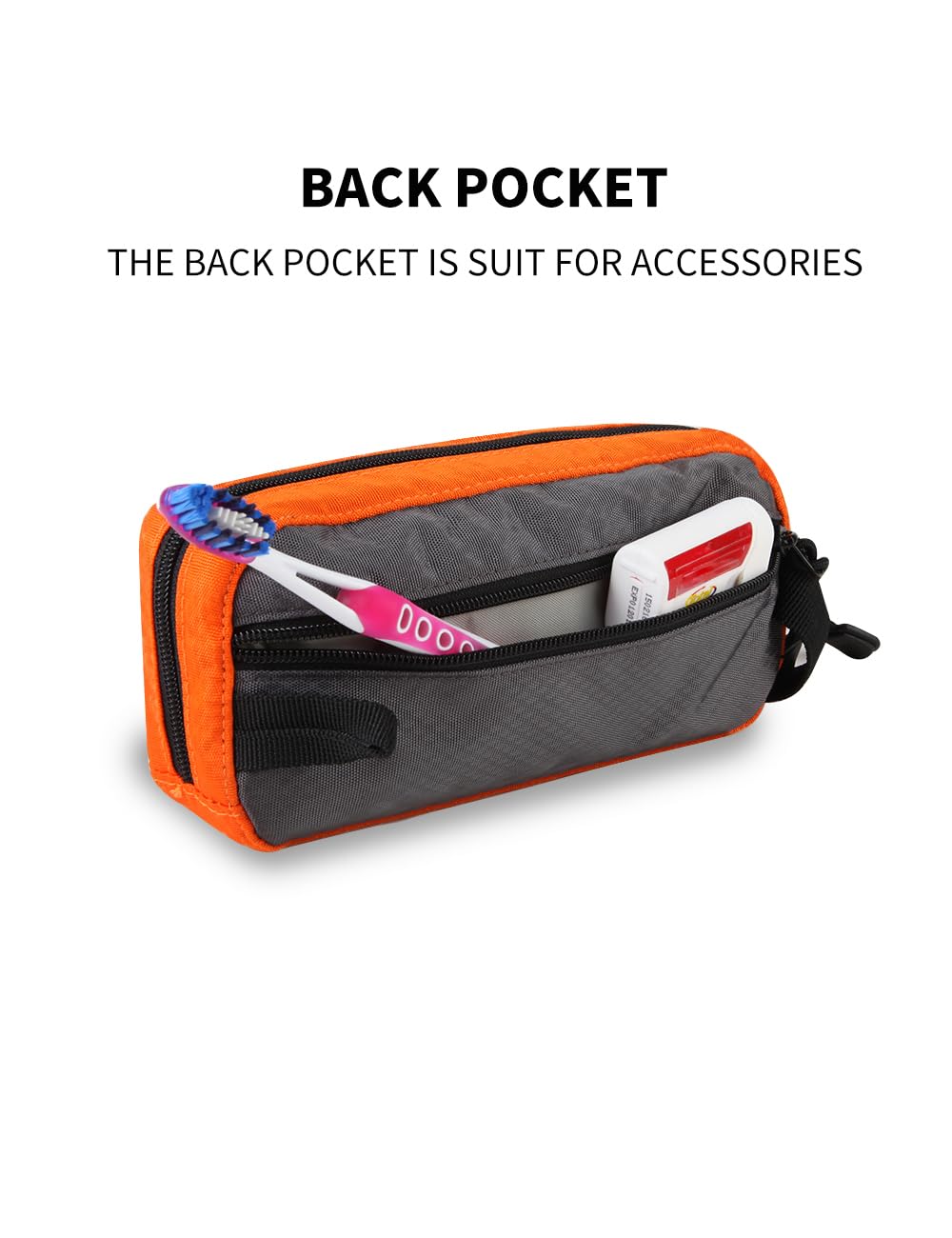 GOX travel toiletry bag compact size fits easily in luggage or gym bags.