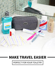 GOX travel toiletry bag grey durable nylon emphasizes rugged, water-resistant performance
