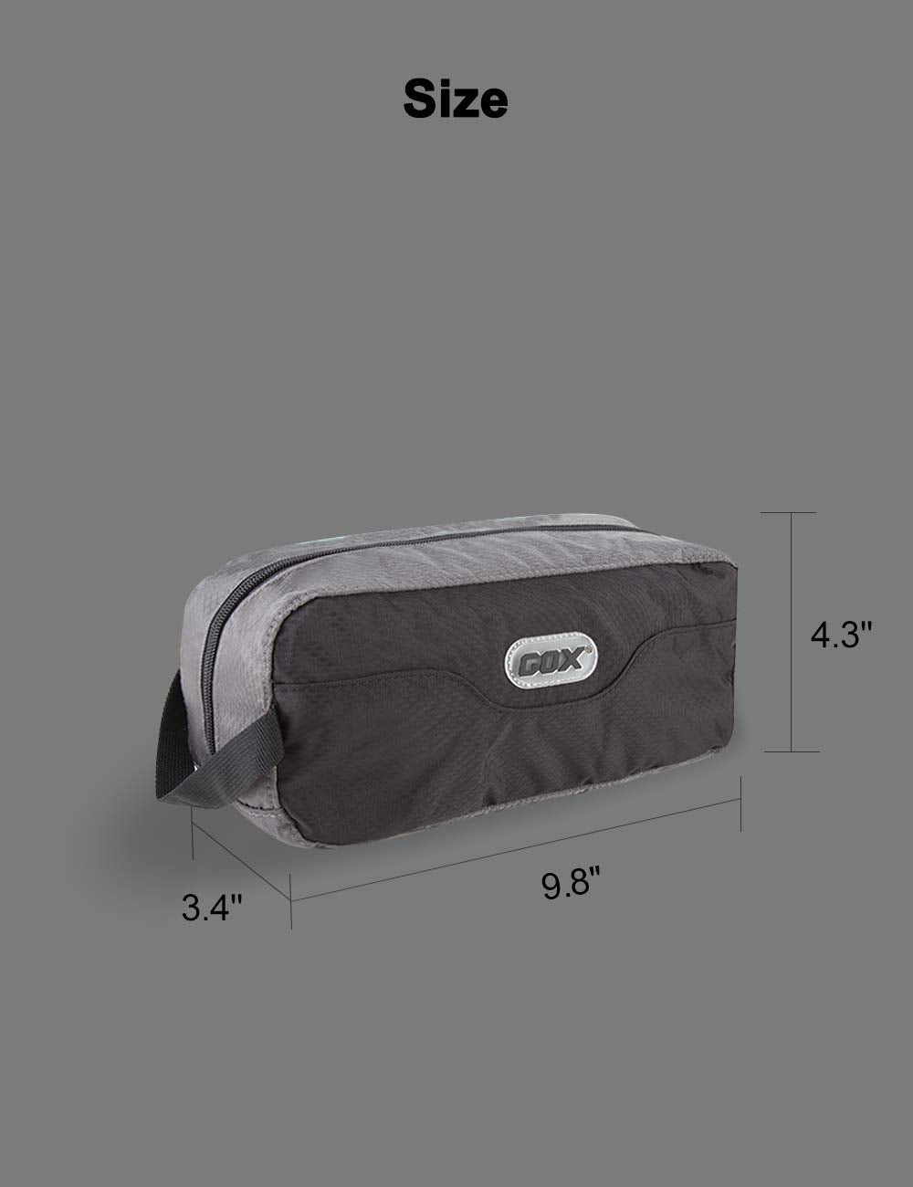 GOX zipper with YKK close-up highlights smooth, durable opening for quick access.