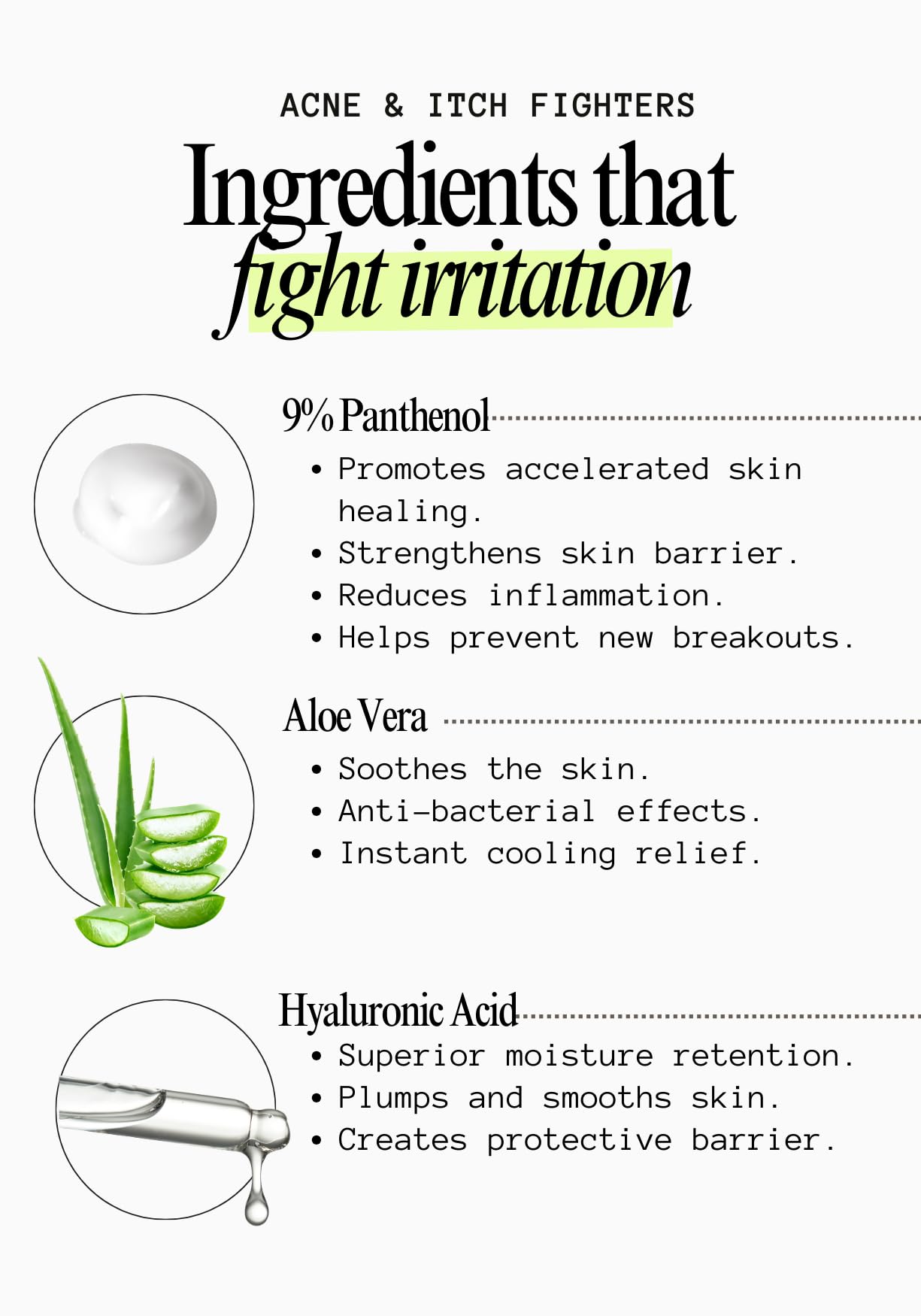 GPC Green Pharm Cosmetic aloe vera and hyaluronic acid application for calming skin.
