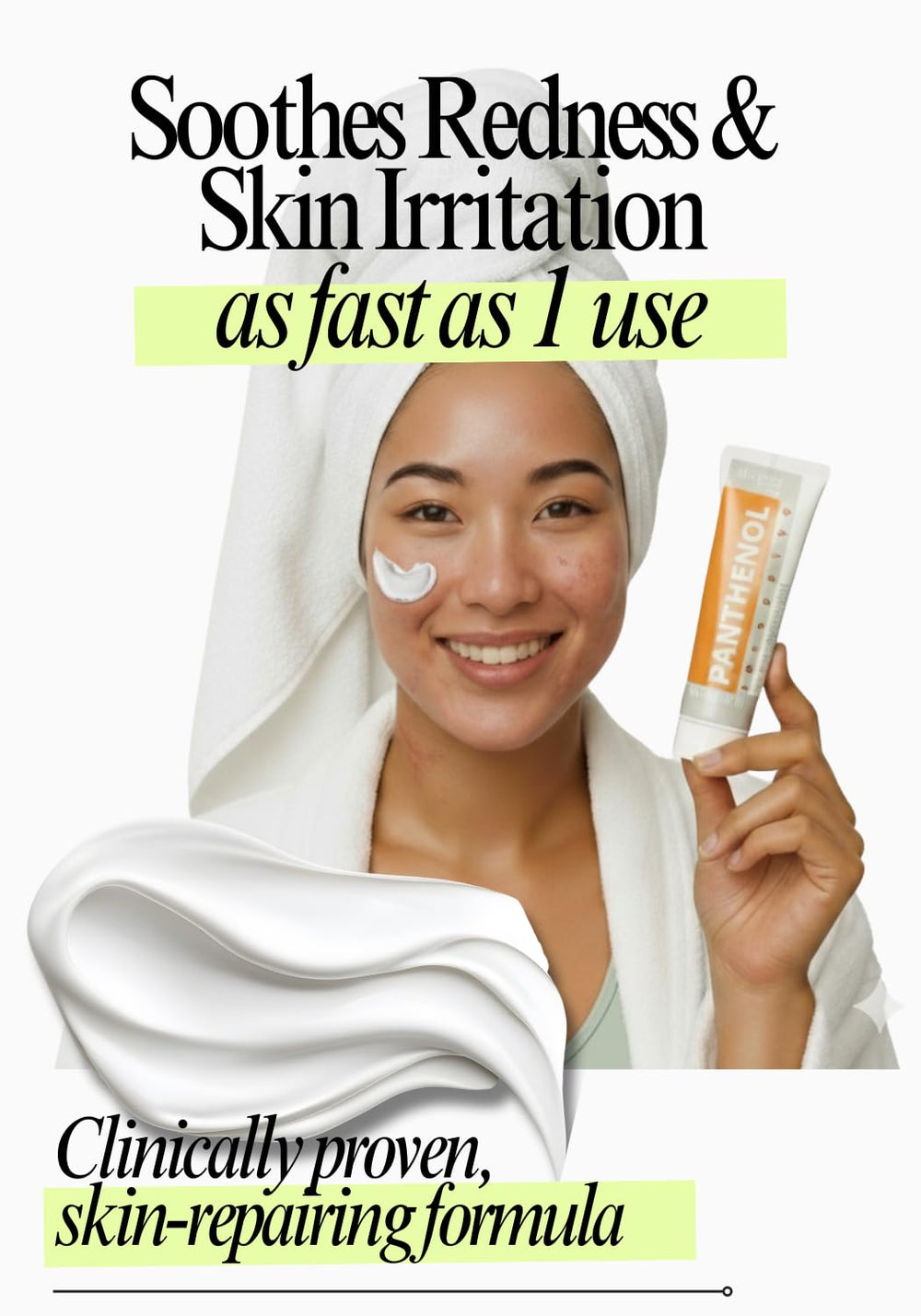 Texture of GPC Panthenol Cream for smooth application and daily hydration.