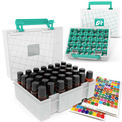 GPG2 essential oil organizer teal front view showing compact storage for easy oil access.