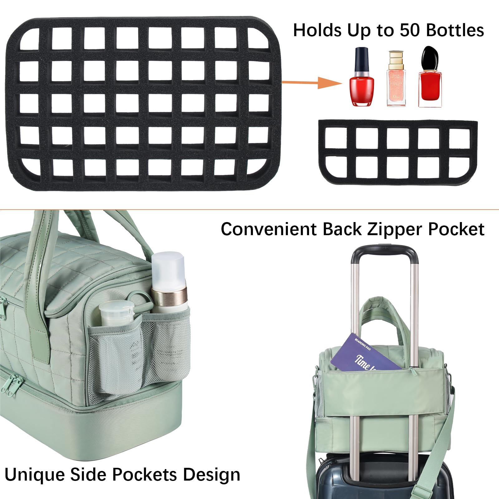 GR69N nail lamp compartment keeps your light securely in place while traveling.