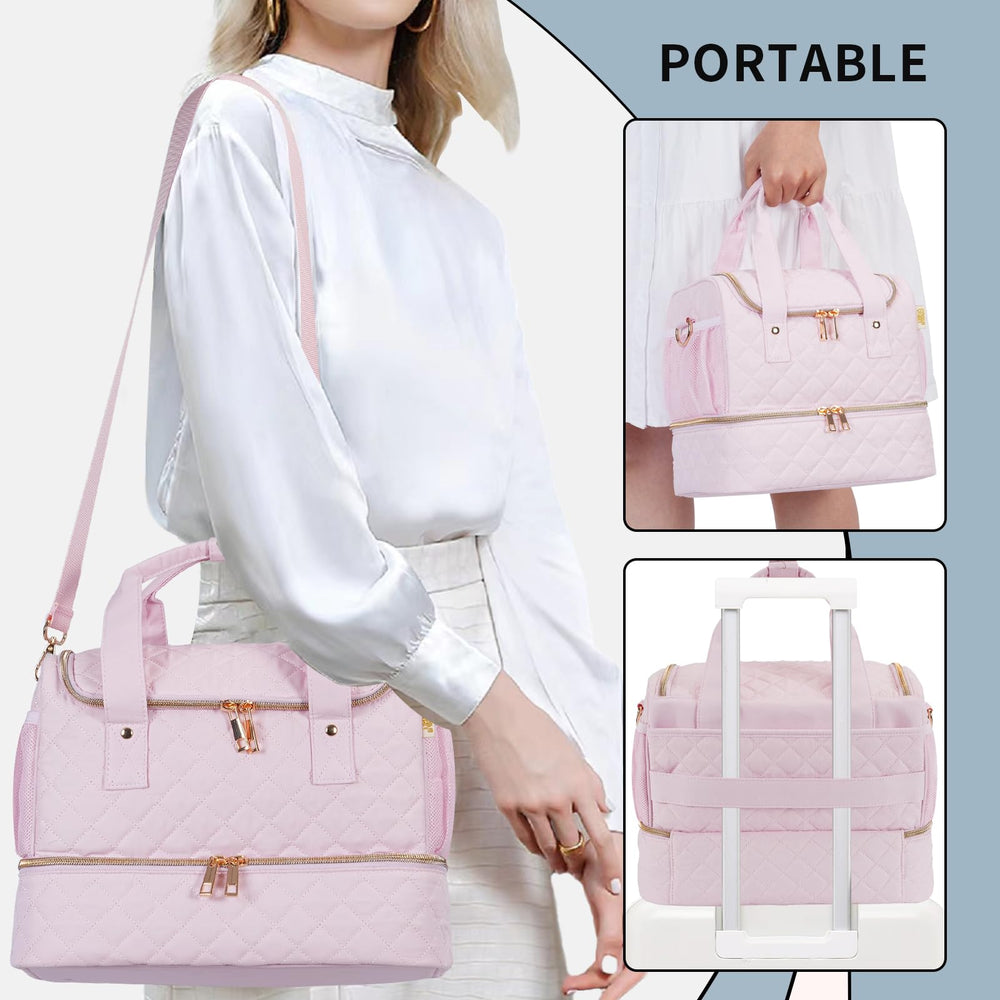 GR69N Nail Polish Organizer Case detachable shoulder strap offers versatile carrying options.