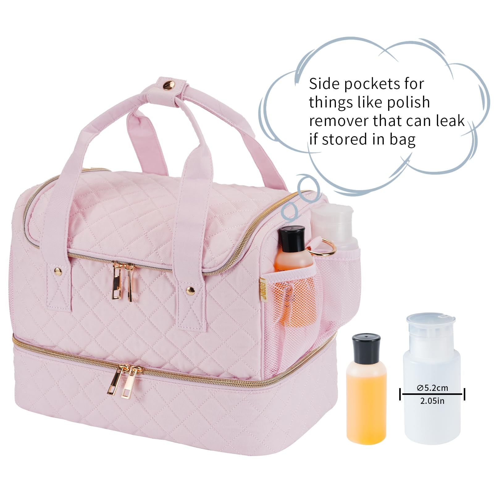 GR69N Nail Polish Organizer Case travel-ready design supports easy transport to appointments.