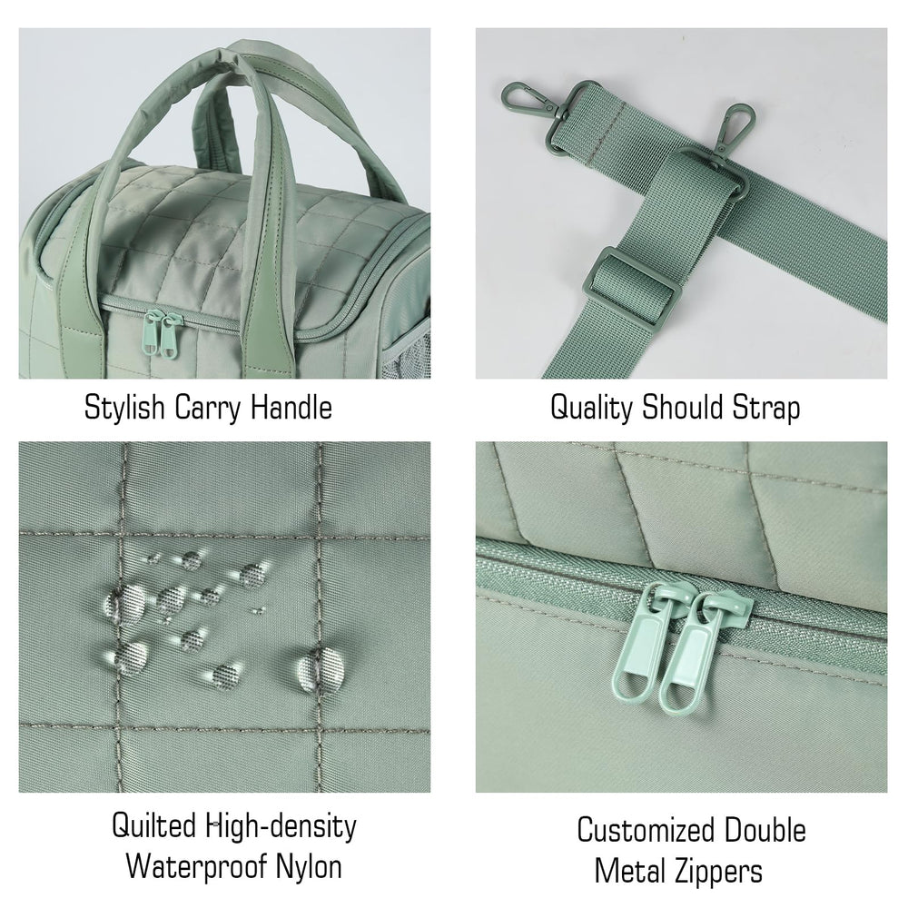 GR69N travel-friendly design with sturdy handles and shoulder strap for simple transport.
