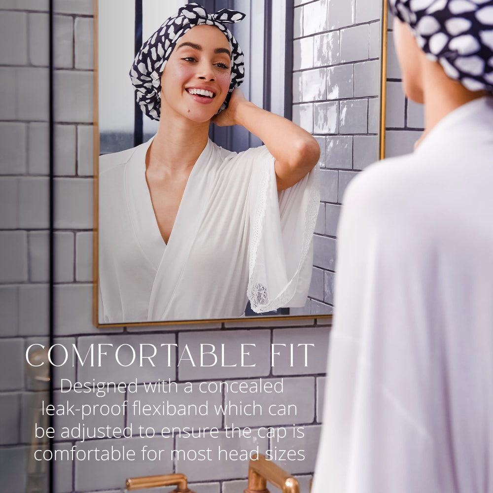 GRACE & COMPANY adjustable bow detail for comfortable fit.