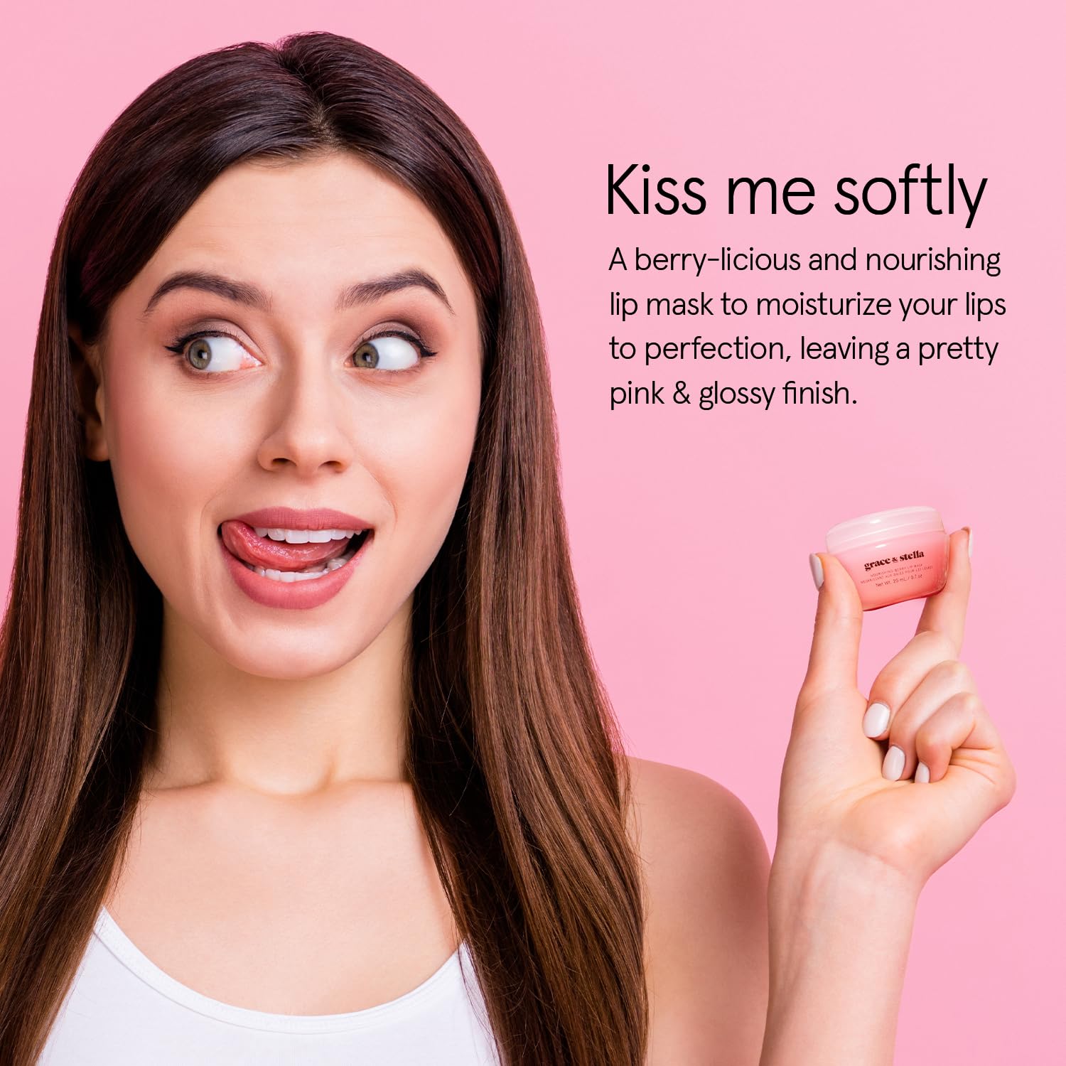 Grace & Stella award-winning lip butter highlights advanced hydration for dry lips.