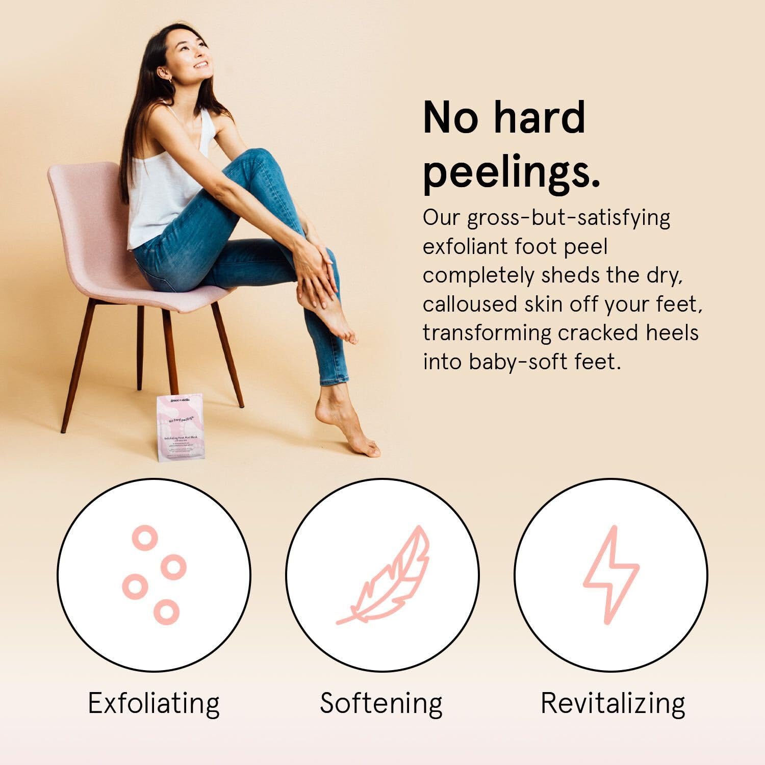 Grace & Stella apply-pair image demonstrates easy wear for exfoliation