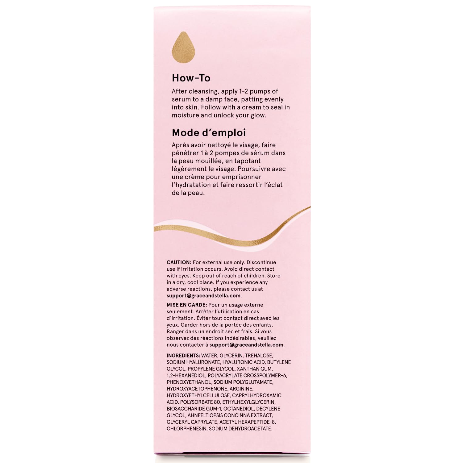 grace & stella serum in bathroom vanity conveys easy daily routine