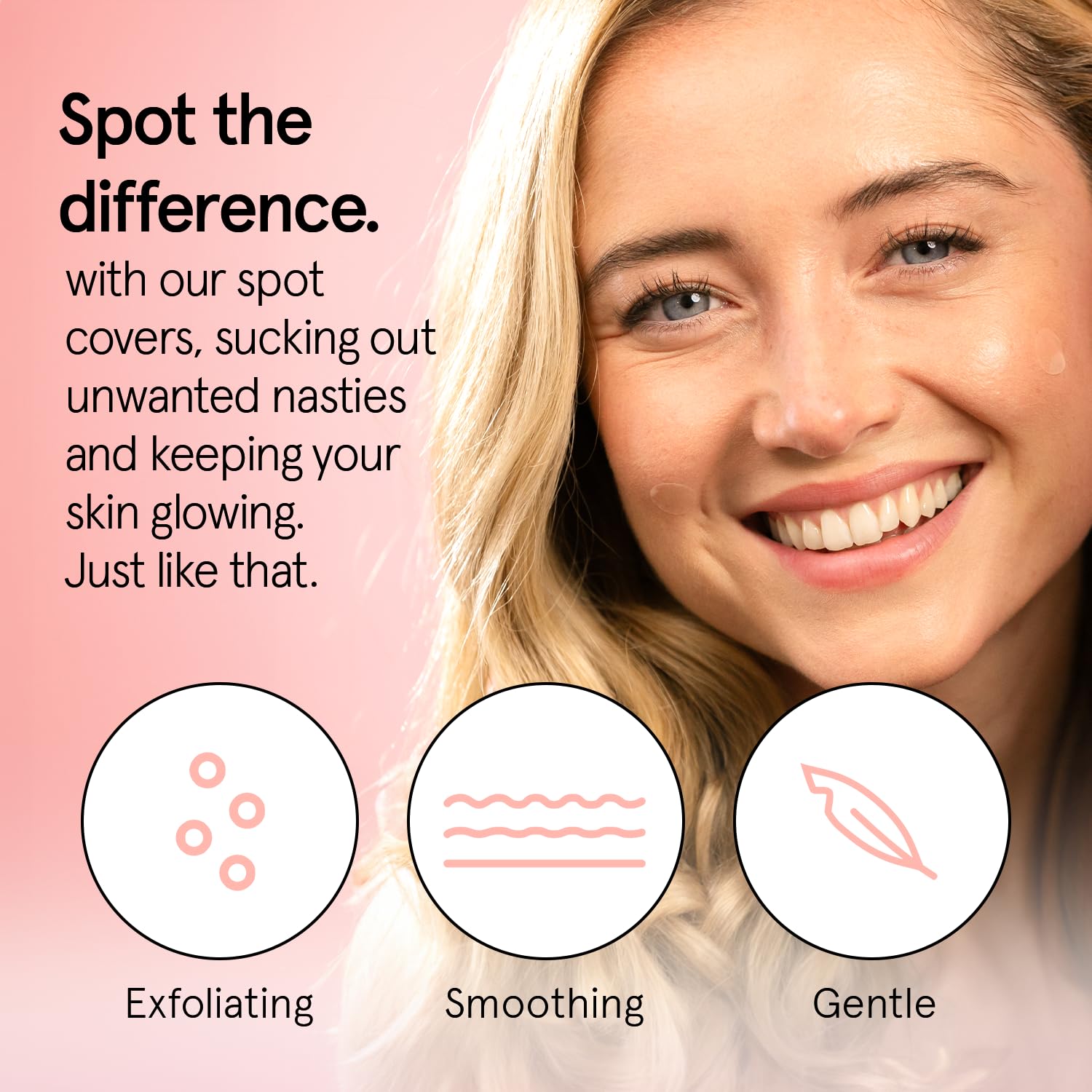 Grace & Stella patches on skin appear invisible for daytime wear.