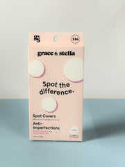 Grace & Stella patch with active ingredients for acne support.