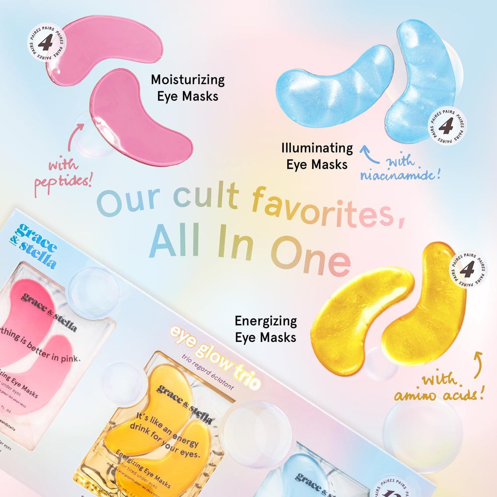 Grace & Stella under-eye patches delivering cooling and hydration on skin