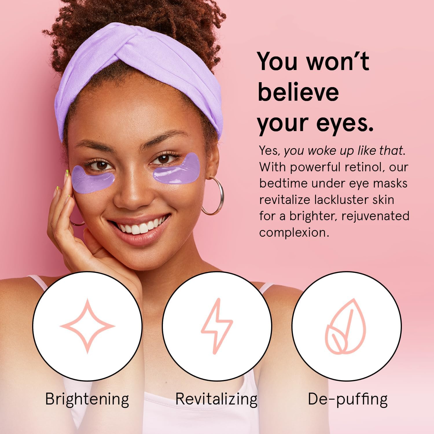 Grace & Stella under-eye patches address puffy eyes with cooling sensation.