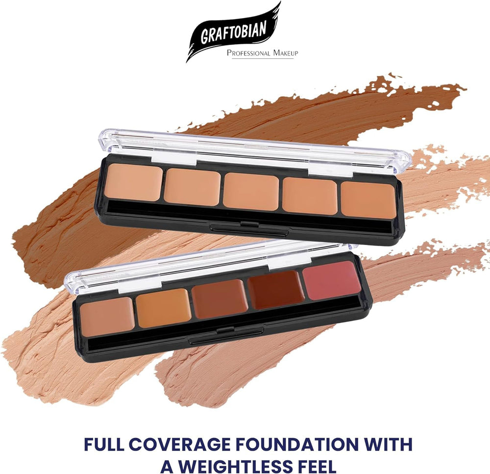 Graftobian HD Glamour Creme Palette Cool #1 on-set readiness for on-camera makeup with versatile shade range.