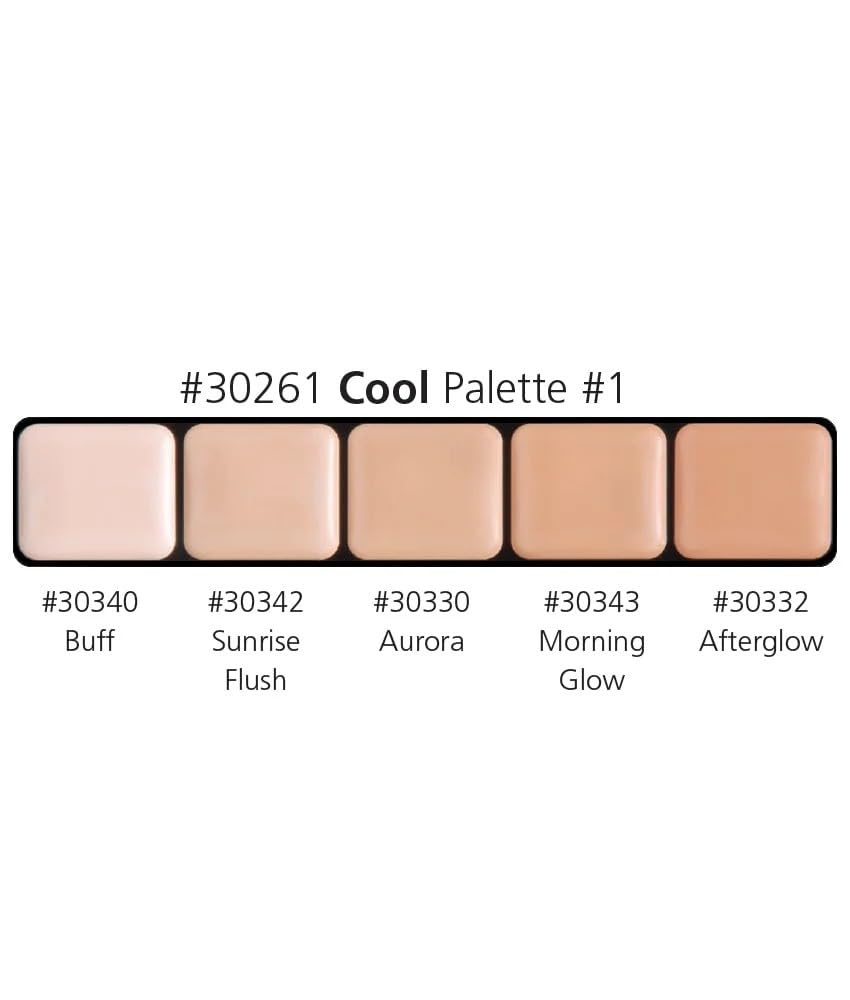 Graftobian HD Glamour Creme Palette Cool #1 packaging highlights compact convenience for travel.