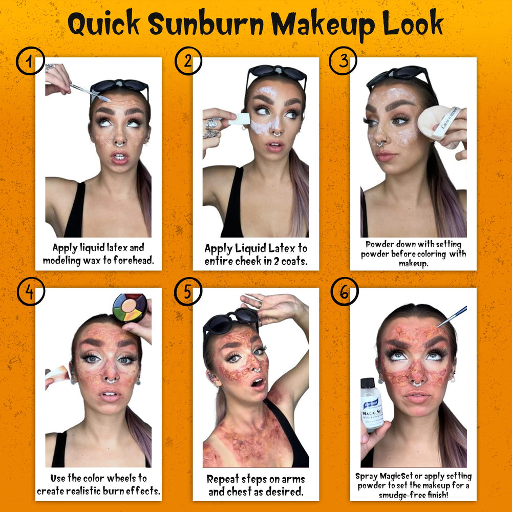 Graftobian trauma pro application brushes shows tools for precise makeup application