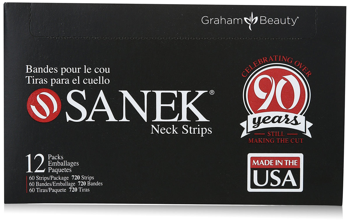 Graham Medical Sanek Display Neck Strips front view, protect clothing during patient visits.