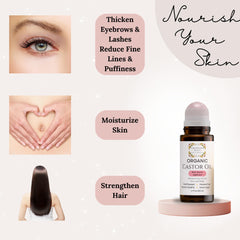 Grandma Flo's Naturals castor oil for face and body with mess-free roll-on.