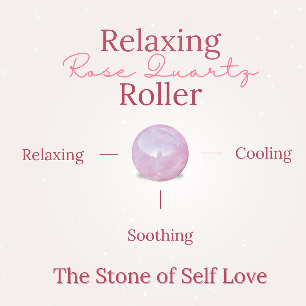 Grandma Flo's Naturals rose quartz roller creates a soothing self-care ritual.