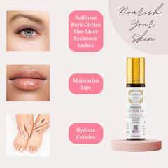 Grandma Flo's Naturals castor oil roll-on eyelashes supports conditioning for lashes.