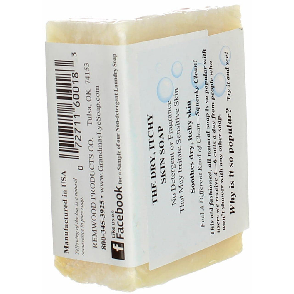 Grandma's Pure Lye Soap Bar dry skin solution for daily cleansing