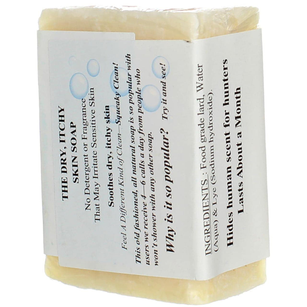 Grandma's Pure Lye Soap Bar face cleanser application demonstrates gentle cleansing without detergents.