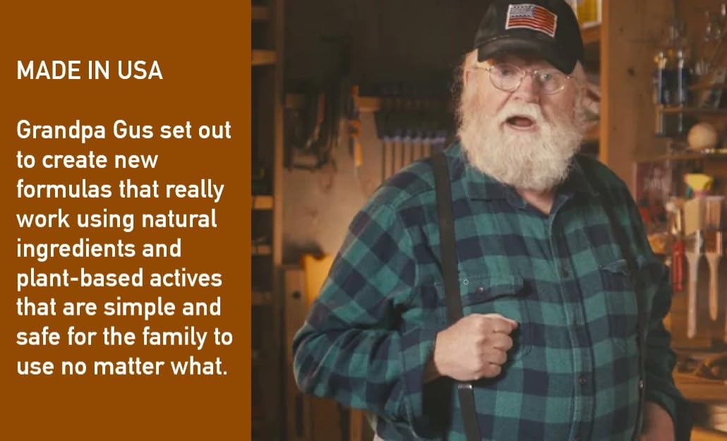 Store Grandpa Gus's hand scrub at 40–100°F to preserve formula.
