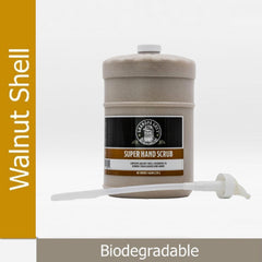 Grandpa Gus's walnut-shell scrubbers are biodegradable and drain-safe.