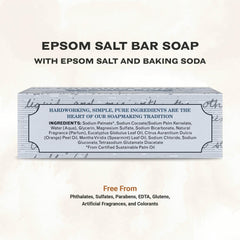 Lather close-up shows rich cleansing action from The Grandpa Soap Company Epsom Salt Bar Soap.