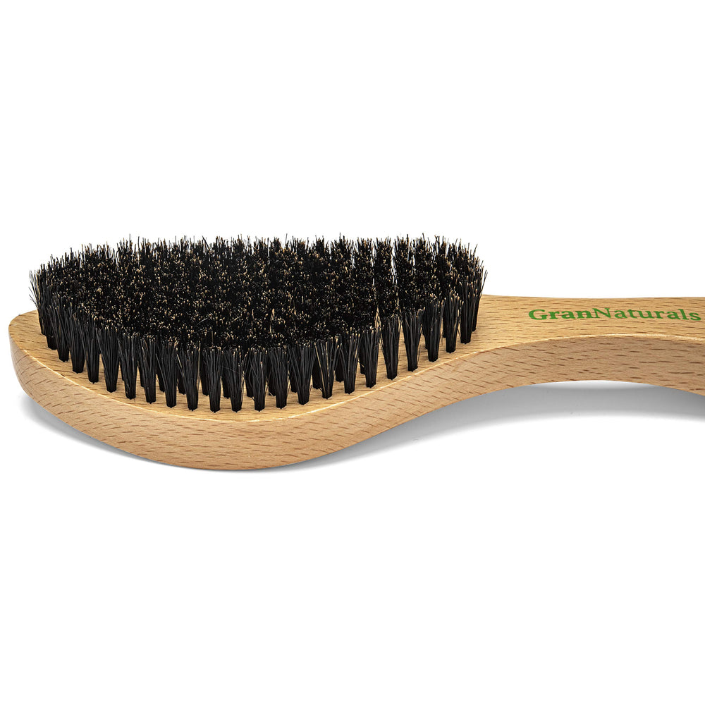GranNaturals angled bristles reaching the crown for thorough brushing